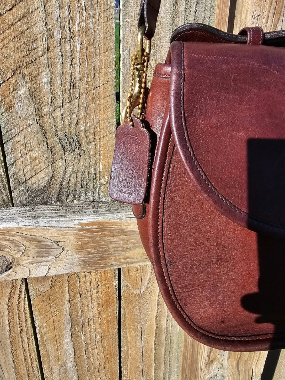 Vintage Coach Plaza Bag #9860 Mahogany Made In USA Year 1989 - Picture 4 of 13